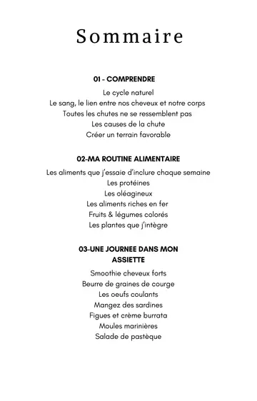 Extrait réel : Sommaire · première partie